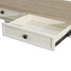 Light Brown MDF Top and White Oak Drawer Living Room Writing Desk with Lined Top