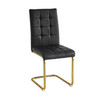 White Gold Modern PU Upholstered Dining Chair Set of 2