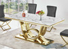 White Genuine Marble Dining Table
