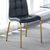 Silver White PU Upholstered Dining Chair Set of 4