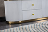 Sintered Stone TV Stand with Stainless Steel Frame