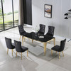Clear Gold Premium Tempered Glass Dining Table