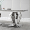 White Gold Genuine Marble Dining Table