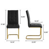 Grey Silver PU Upholstered Dining Chair Set of 2