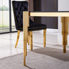 Clear Silver Modern Tempered Glass Dining Table