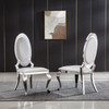 Gold Black Premium PU Upholstered Dining Chair Set of 2
