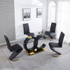 Glass Top Rectangular Dining Table