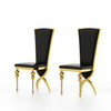 White Gold Premium PU Upholstered Dining Chair Set of 2