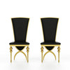White Gold Premium PU Upholstered Dining Chair Set of 2