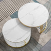 Sintered Stone Coffee Table Set with Stainless Steel Frame