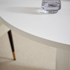Black Gold Stone-Look MDF Dining Table