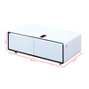 Tempered Glass Smart Coffee Table with Fridge