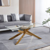 Clear Silver Glass Top Coffee Table