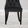 White Velvet Upholstered Dining Chair Set of 2