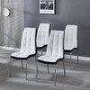 White PU Upholstered Dining Chair Set of 4