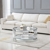 Clear Silver Premium Tempered Glass Coffee Table