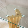 Gold Tempered Glass Console Table