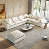 Linen Blend Ottoman Modular Sofa Section