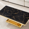 White Gold Genuine Marble Coffee Table