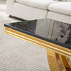 White Gold Genuine Marble Coffee Table