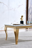White Silver Genuine Marble Coffee Table