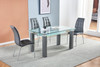 Black Modern Glass Top Dining Table