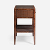 Amara 30-Inch Nightstand - Brown Stained Poplar Burl and Cane