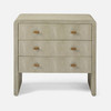 Harlow 30-Inch Nightstand - Sand Realistic Faux Shagreen