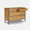 Amara 48-Inch Dresser - Graywashed Poplar Burl and Natural Cane