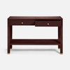 Jarin 48-Inch Oxblood Faux Belgian Linen Console Table (48 x 18 x 31 Inches)