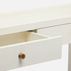 Jarin 48-Inch White Faux Belgian Linen Console Table (48 x 12 x 31 Inches)