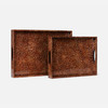 Della 216-Piece Tray Set - Burnt Sienna Lacquered Eggshell - Set Of
