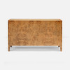 Amara 60-Inch Dresser - Dark Stained Poplar Burl and Natural Cane