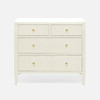 Jarin 36-Inch White Faux Belgian Linen Dresser