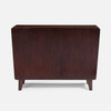 Frederick 48-Inch Dresser - Dark Navy Faux Belgian Linen and Burnt Umber Mappa Burl