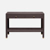 Jarin 48-Inch Aubergine Faux Belgian Linen Console Table (48 x 18 x 31 Inches)