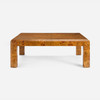 Carson 60-Inch Coffee Table - Dark Stained Poplar Burl