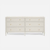 Jarin 72-Inch Dresser - White Faux Belgian Linen