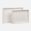 Della 216-Piece Tray Set - White Lacquered Eggshell - Set Of