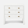 Harlow 30-Inch Nightstand - Blanc Realistic Faux Shagreen