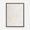 Sana II 32-Inch Wall Decor - White Pulp Clay and Tobacco Full-Grain Leather