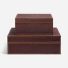 Cooper 29-Piece Box Set - Oxblood Realistic Faux Shagreen and Walnut Veneer - Set Of