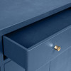 Jarin 4-Door Buffet - True Navy Faux Belgian Linen