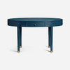 Ebba Desk - Navy Faux Raffia (54 x 24 x 31 Inches)