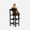 Shelton Decorative Object - Antiqued Brass Cast Aluminum and Oiled Bronze Cast Iron