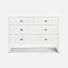 Harlow 48-Inch Dresser - Blanc Realistic Faux Shagreen