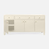 Jarin 4-Door Buffet - White Faux Belgian Linen
