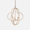 Astin 3-Light Chandelier - Natural Coco Beads (28 x 32 Inches)