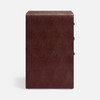 Harlow 18-Inch Nightstand - Oxblood Realistic Faux Shagreen