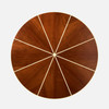 Novak 42-Inch Entry Table - Teak Gloss Veneer and Faux Bone